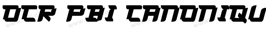 ocr pbi canonique pb字体转换